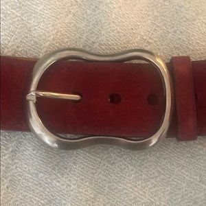 Prada Burgundy Suede Belt